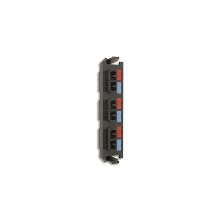 Siemon 3 PORT PANEL SC DUPLEX LOADED, SM/MM USE WITH RIC ENCLOSURES, FLAT BLACK RIC-F-SC6-01